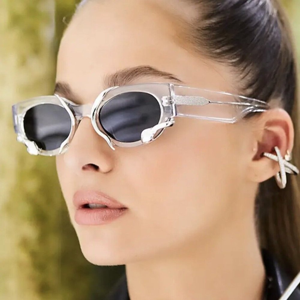Luxury Cat Eye Sunglasses Women Brand Designer Fashion Small Frame Sun Glasses - Picture 5 of 9